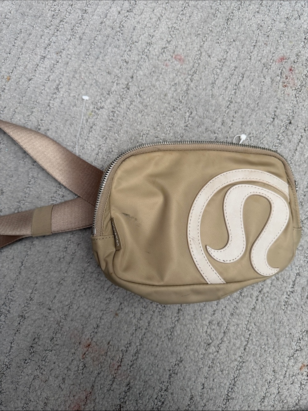 lululemon athletica Beige/Tan Belt Bag with Cream Logo